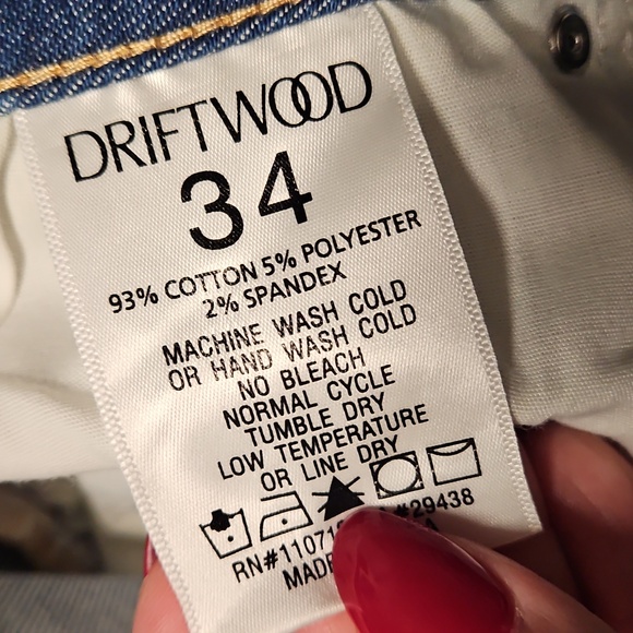 Driftwood Stretch Denim Lacey Straight Leg Jeans Women 34 New NWT - Picture 3 of 8